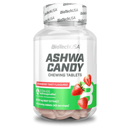 Ashwa Candy 90 kauwtabletten Aardbei