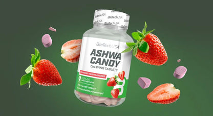 Ashwa Candy 90 kauwtabletten Aardbei