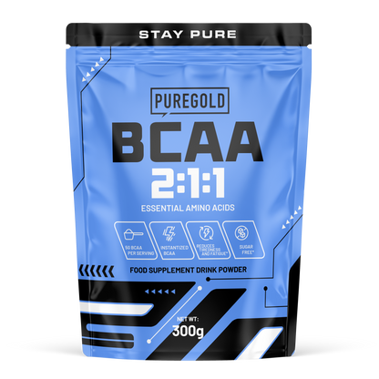 PureGold BCAA 2:1:1 Mango 300 g – 5 g BCAA per portie + vitamine B6, suikervrij
