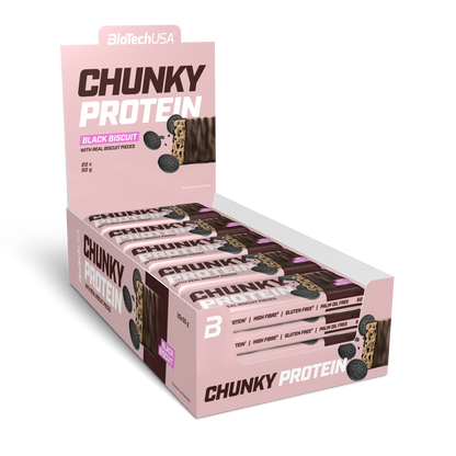 Chunky Protein Bar 50g Zwart Biscuit
