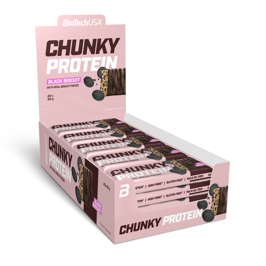 Chunky Protein Bar 50g Zwart Biscuit