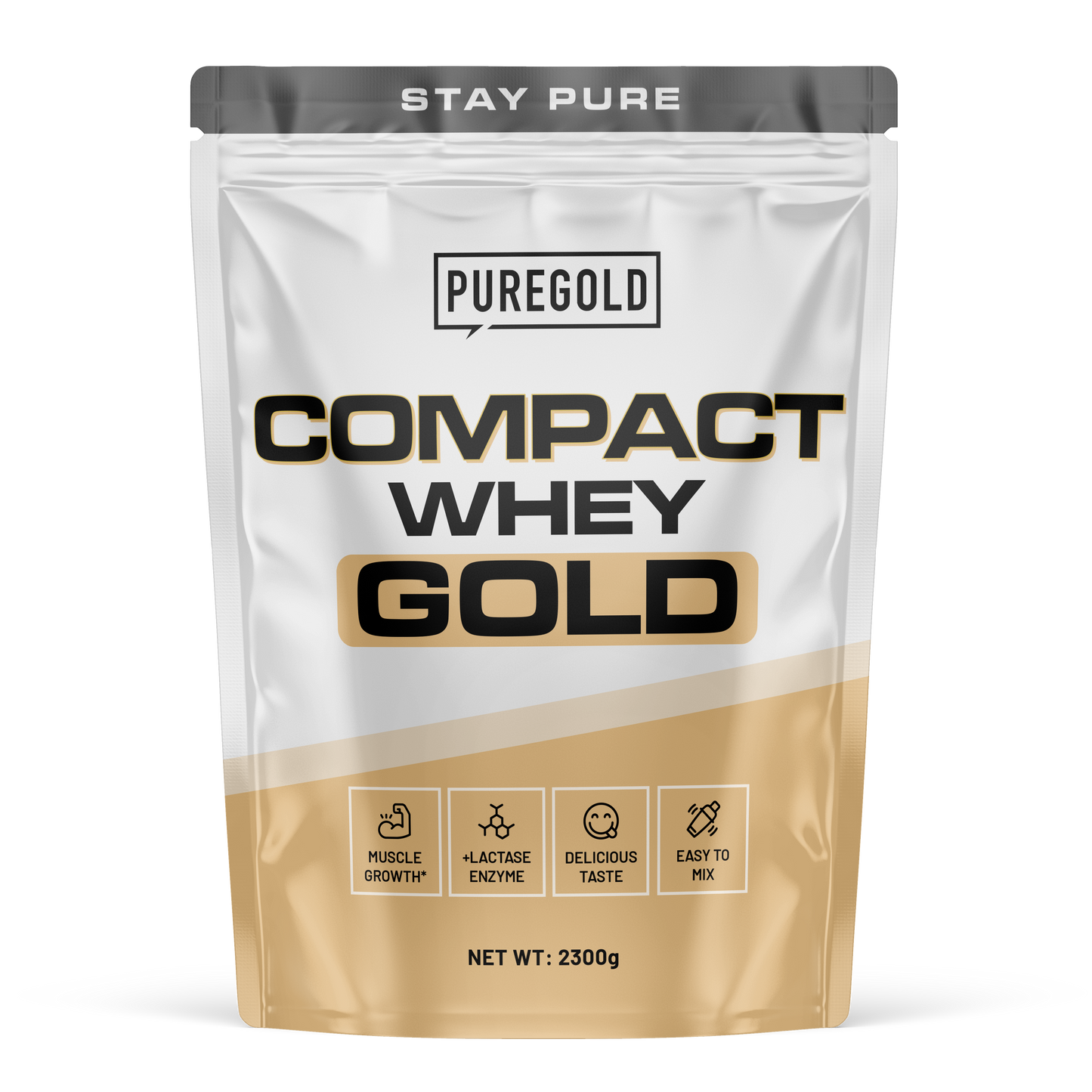 Compact Whey Gold Triple Chocolate – 2300 g whey lactase + enzymen