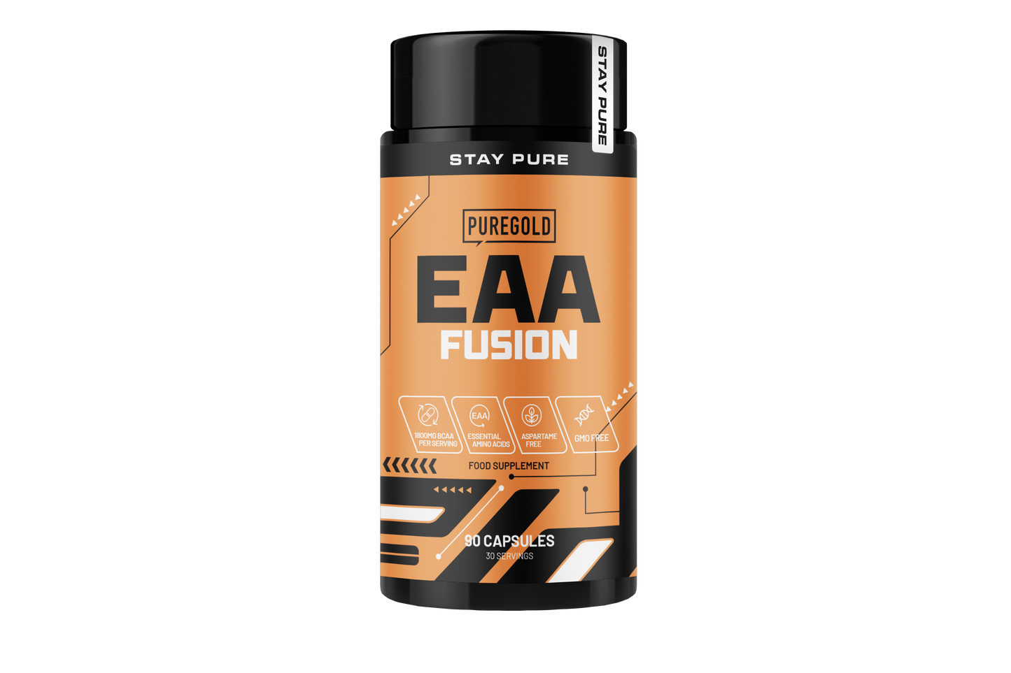 Pure Gold EAA Capsules – 9 essentiële aminozuren, 1000 mg BCAA per portie - 90 capsules