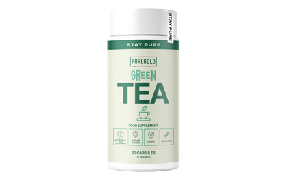 Pure Gold Green Tea – 350 mg groene thee‑extract + vitamine C, vegan, 90 capsules