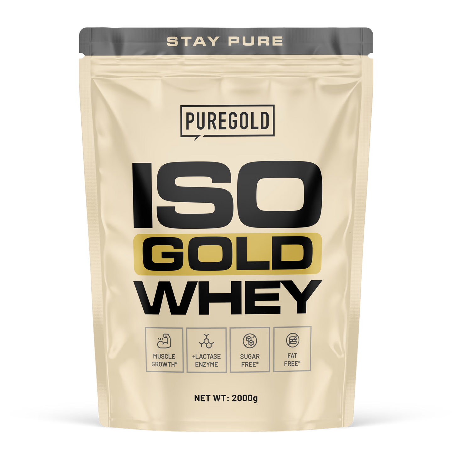 PureGold Iso Whey Gold Triple Chocolate – 2000 g whey isolate, eiwit + enzymen