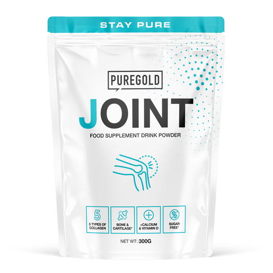 Pure Gold Joint Powder Framboos (300 g) – Collageen, Glucosamine, Vitamine C
