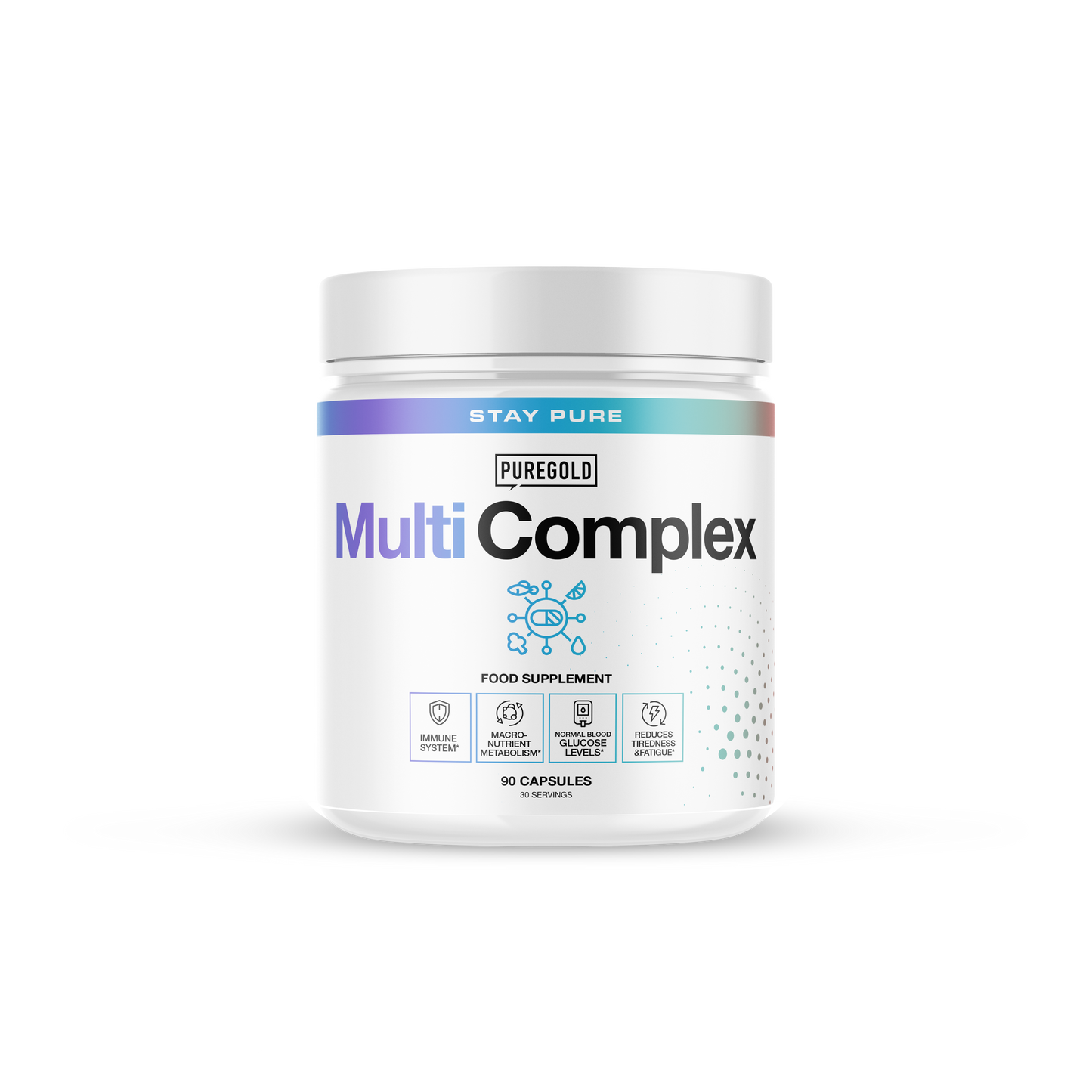 PureGold Multi Complex 30‑dagen Pack, omega‑3 + vitamine C + zink + chroom