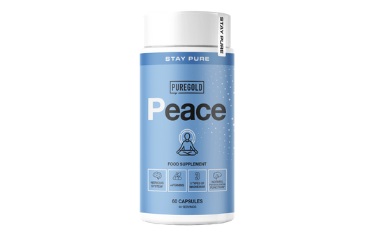 Pure Gold Peace – 3 typen magnesium + B‑vitaminen, 60 capsules