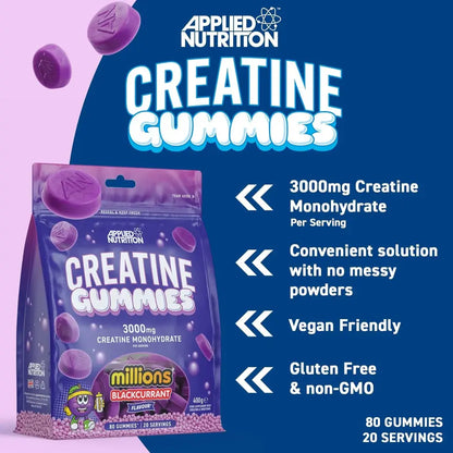 Creatine Gummies Millions Blackcurrant