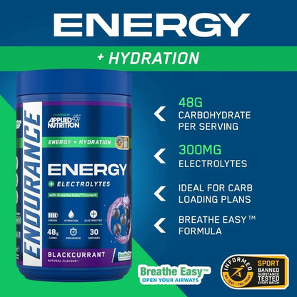 Breathe Energy & Electrolyte Powder 1.5kg Blackcurrant