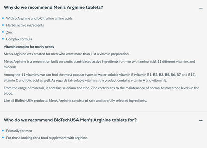 Mens Arginine 90 capsules