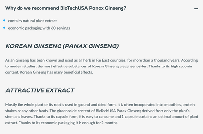 Panax Ginseng - 60 capsules