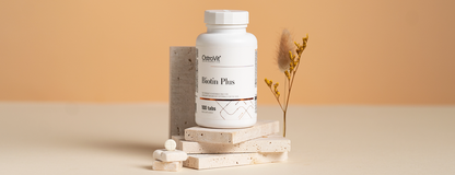 Biotin Plus – 100 tabletter, Biotin 2500 µg + Zink + Selen + Folsyre | OstroVit