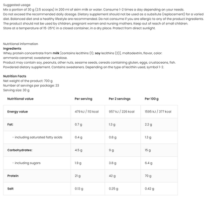 100% Whey Protein Banana Cake – 700 g, 21 g eiwit | OstroVit