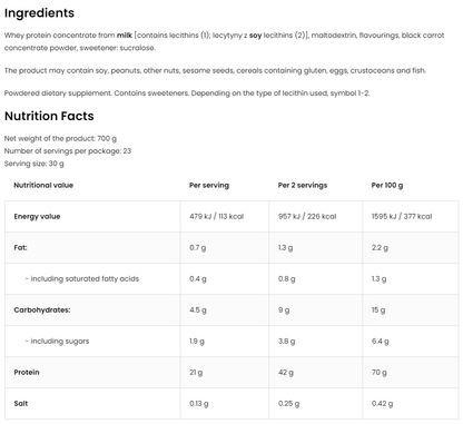 100% Whey Protein – 700 g, Bosbessen‑yoghurt | OstroVit
