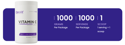 Vitamin C – 1000 g poeder, 1000 mg per portie | OstroVit