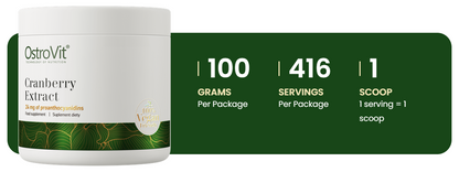 Cranberry-Extrakt | 100 g | Pulver | Natürlich | Vegan | OstroVit