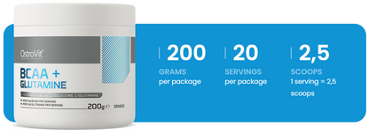 BCAA + Glutamine Sinaasappel 200 g