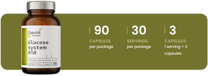 Glukose | Systemunterstützung | 90 Kapseln | OstroVit Pharma