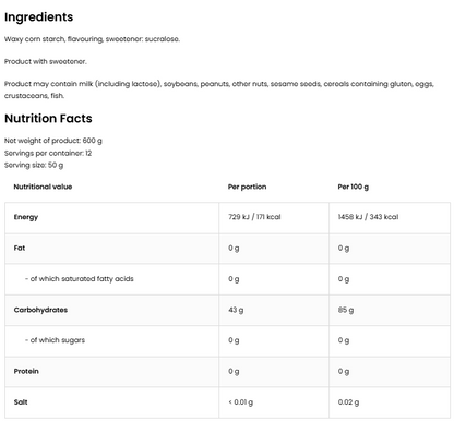 Waxy Maize – 600 g chocolade, complexe koolhydraten, suikervrij* | OstroVit