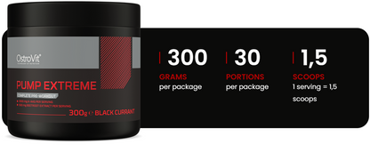 Pump Extreme – Zwarte bes, Pre‑workout 13 ingrediënten, 200 mg cafeïne | OstroVit
