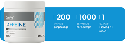 Caffeine Powder – 200 g, 200 mg per portie | OstroVit