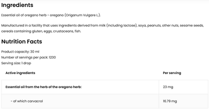 Oregano Essential Oil 30 ml – 100% puur, ca. 1230 druppels | OstroVit
