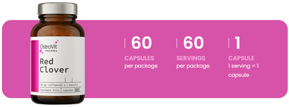 Red Clover – 60 vegan capsules, 500 mg (8% isoflavonen) | OstroVit Pharma