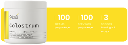 Beef Colostrum – 100 g poeder, 30% IgG, 100 porties | OstroVit Pharma