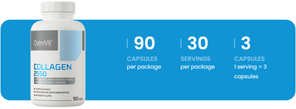 Collagen 2550 mg – 90 capsules, 2550 mg per portie | OstroVit