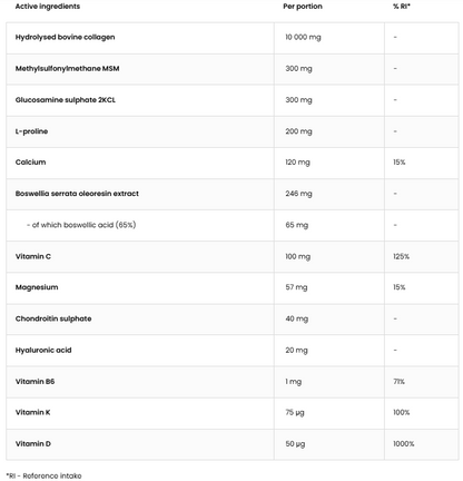 OstroVit Flex Regen – collageenpoeder aardbei‑kiwi, vitamines & mineralen