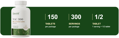 NAC 300 mg VEGE – 150 tabletten, | OstroVit