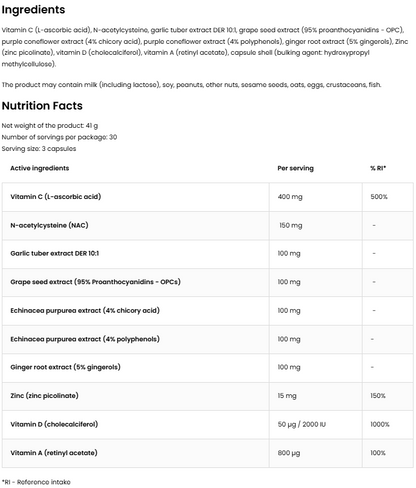 Immunsystem-Unterstützung | 90 Kapseln | OstroVit Pharma