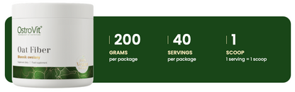 Haferfaser VEGE 200 g – hoher Ballaststoffgehalt (80 g/100 g) | OstroVit 