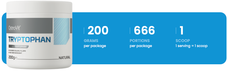 Tryptophan – 200 g poeder, 300 mg per portie | OstroVit
