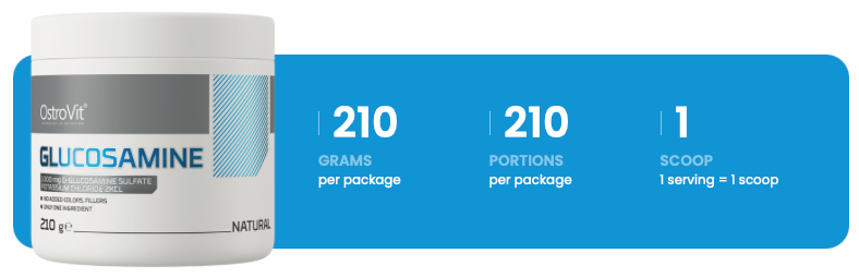 Glucosamine – 210 g poeder, 1000 mg per portie | OstroVit