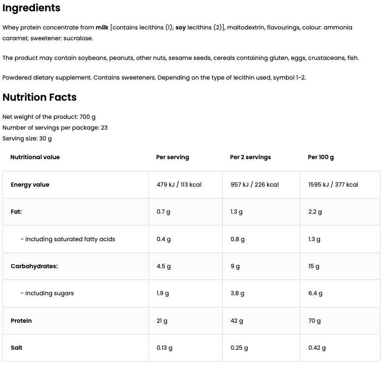 100% Valleprotein | 700 g | Tiramisu 🍰 | OstroVit