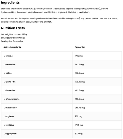EAA | 5750 mg | 150 Kapseln | OstroVit