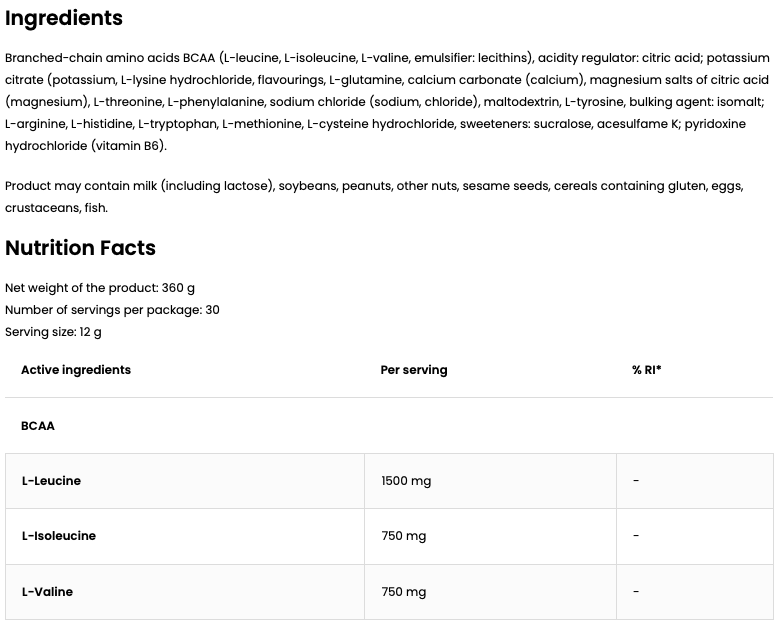 EAAdvanced – EAA + BCAA + elektrolyten, Kiwi, 360 g | OstroVit