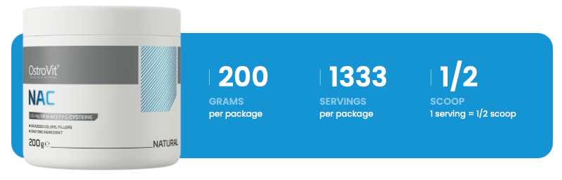 NAC | N-acetyl-L-cystein | 200 g | Supreme Pure Natural | OstroVit