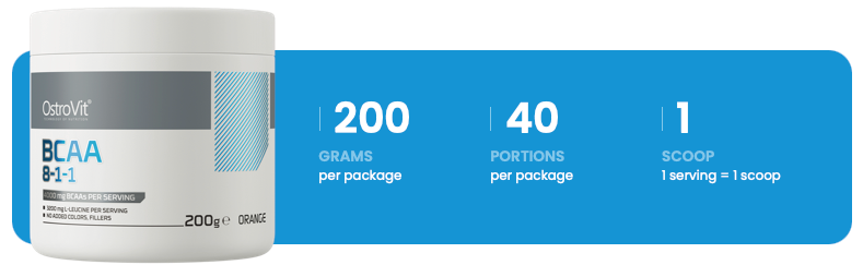 BCAA 8-1-1 | 200 g | Orange | OstroVit