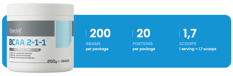 BCAA 2-1-1 | 200 g | Orange | OstroVit