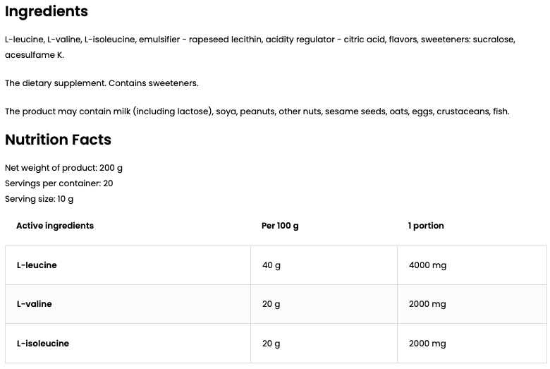 BCAA 2-1-1 | 200 g | Orange | OstroVit