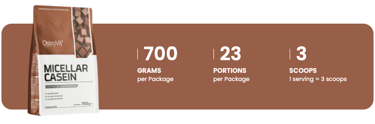 Micellært kasein | 700 g | Chokolade 🍫 | OstroVit