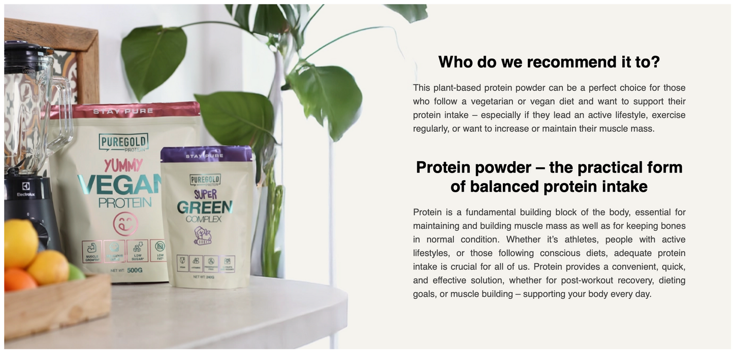 Yummy Vegan Protein Pistache – 500 g, 19 g eiwit per portie vegan