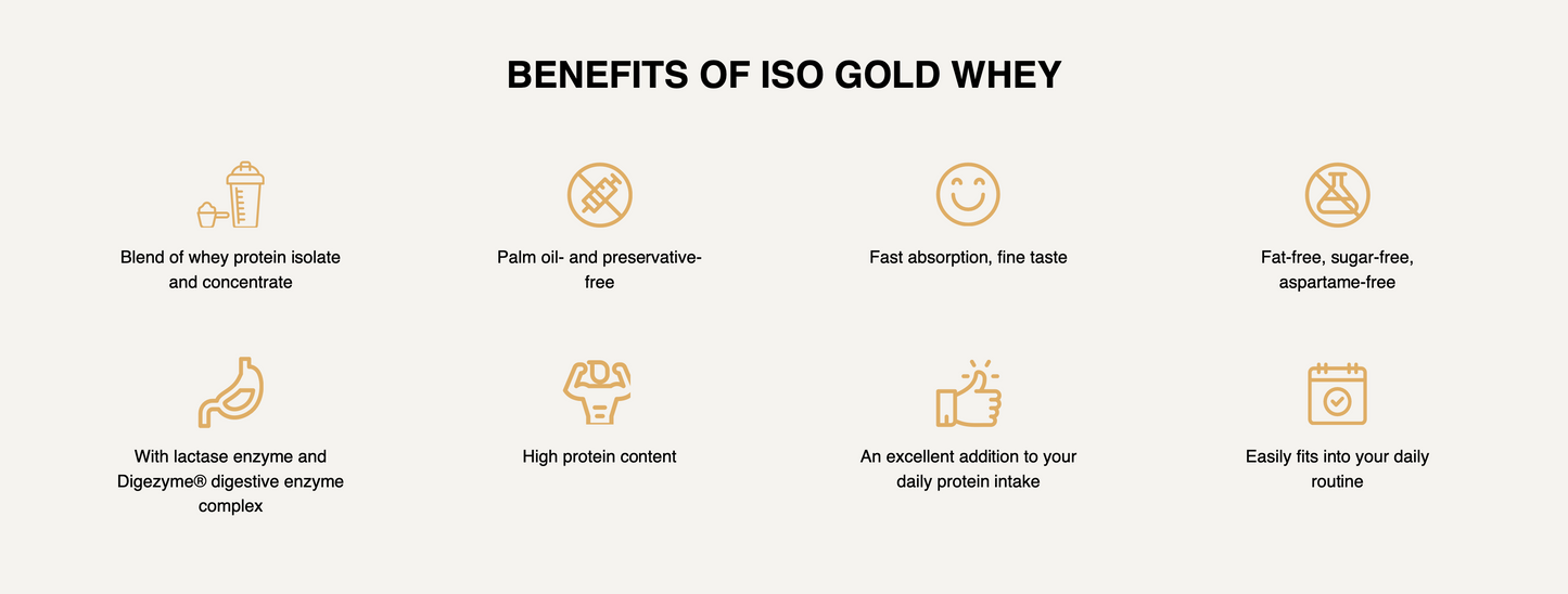 PureGold Iso Whey Gold Triple Chocolate – 2000 g whey isolate, eiwit + enzymen