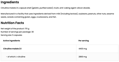 Citrulline 4400 mg, 150 Softgelcapsules