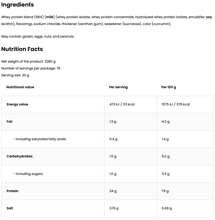 Optimum Whey Gold Standard French Vanilla 2,28 kg - 80 Porties
