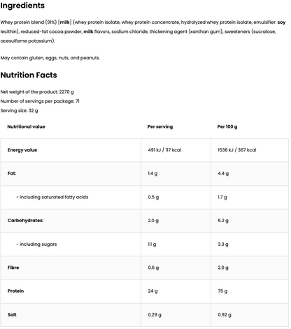 Optimum Whey Gold Standard Chocolate Hazel 2,28 kg - 80 Porties