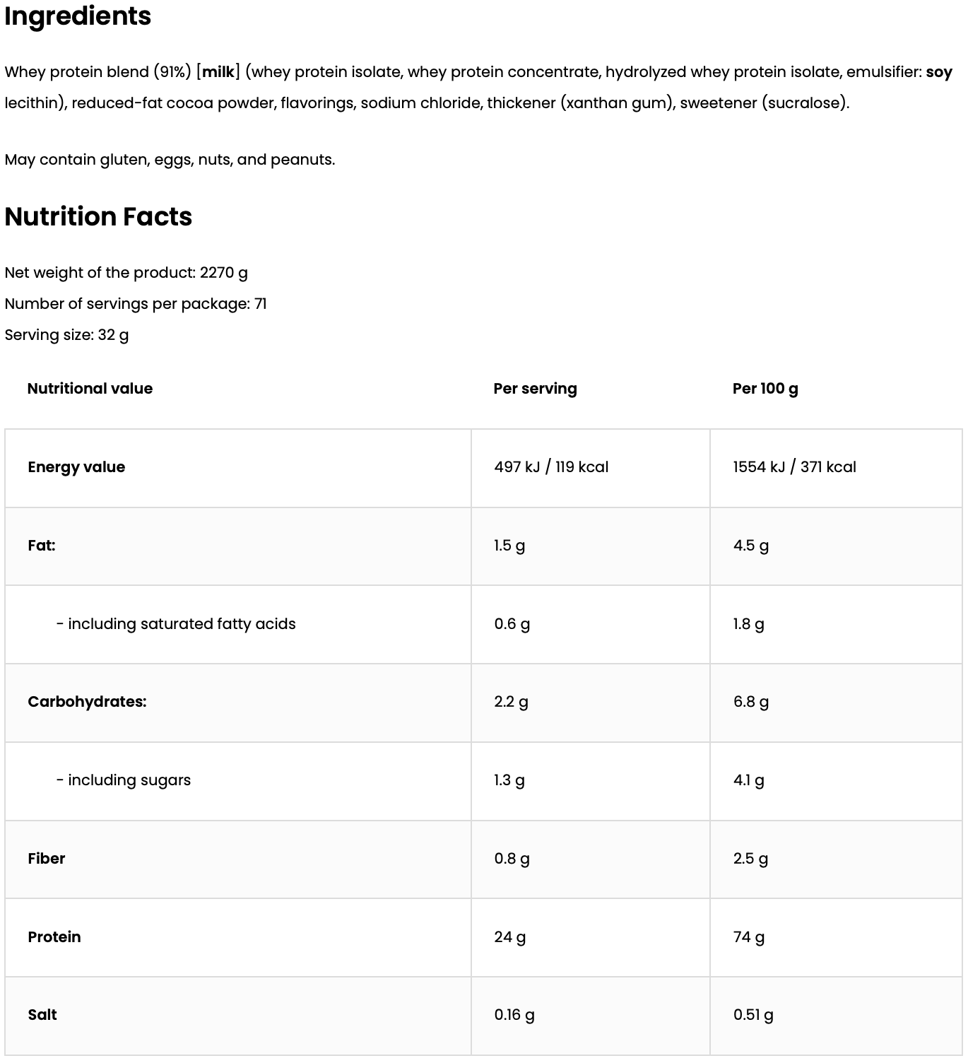 Optimum Whey Gold Standard Milk Chocolate 2,28 kg - 80 Porties